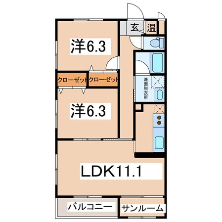 アヴァンセ金池の物件間取画像